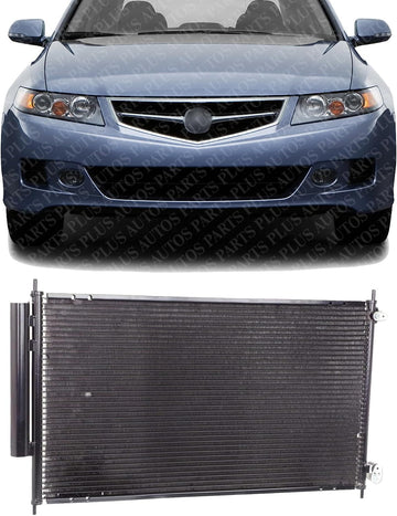 Front A/C Condenser Aluminum Core Direct Replacement Compatible With 2004-2008 Acura TSX AC3030119 80110SEA013