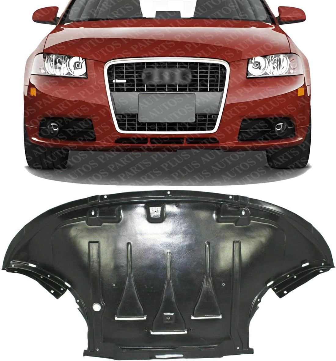 Front Engine Splash Shield Under Cover Direct Replacement Compatible with 2005-2011 Audi A6 Quattro AU1228109 4F0863821T