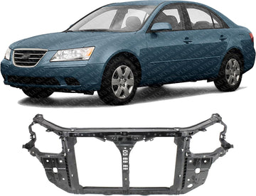 Front Radiator Support Assembly Plastic Direct Replacement Compatible With 2009-2010 Hyundai Sonata HY1225160 641010A500