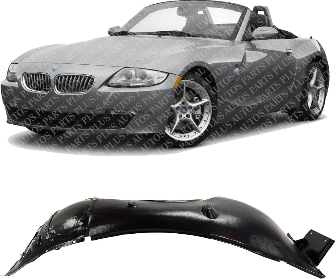 Front Fender Liner Left Driver Side Direct Replacement Compatible With 2003-2008 BMW Z4 BM1248113 51717012727