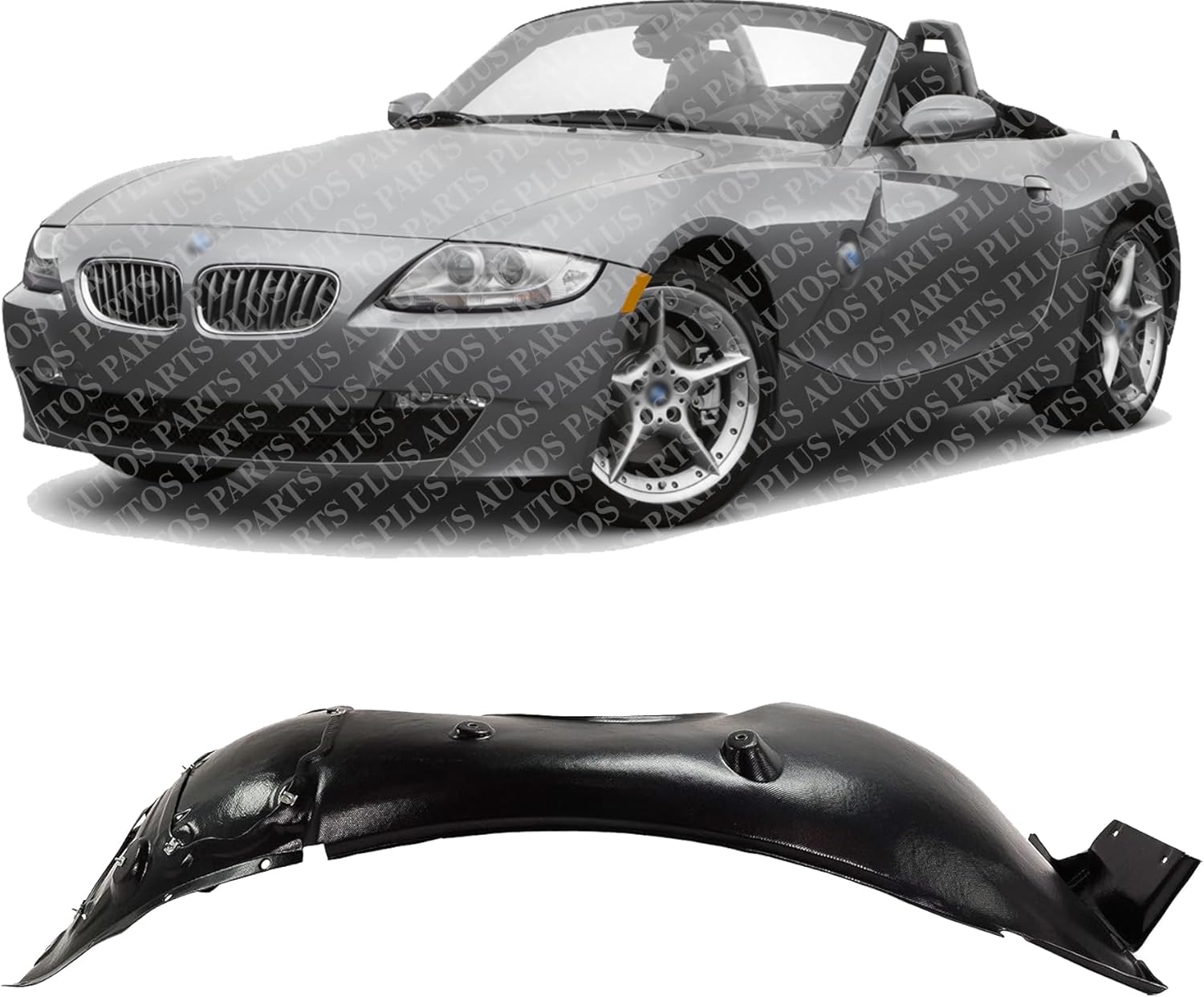 Front Fender Liner Left Driver Side Direct Replacement Compatible With 2003-2008 BMW Z4 BM1248113 51717012727
