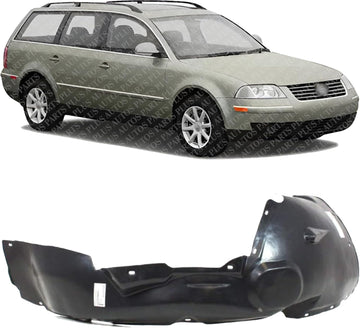 Front Fender Liner Right Passenger Side Direct Replacement Compatible With 2002-2004 Volkswagen Passat VW1251103 3B7809962A01C