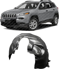 Front Fender Liner Left Driver Side Direct Replacement Compatible With 2014-2018 Jeep Cherokee CH1248162 68102265AF