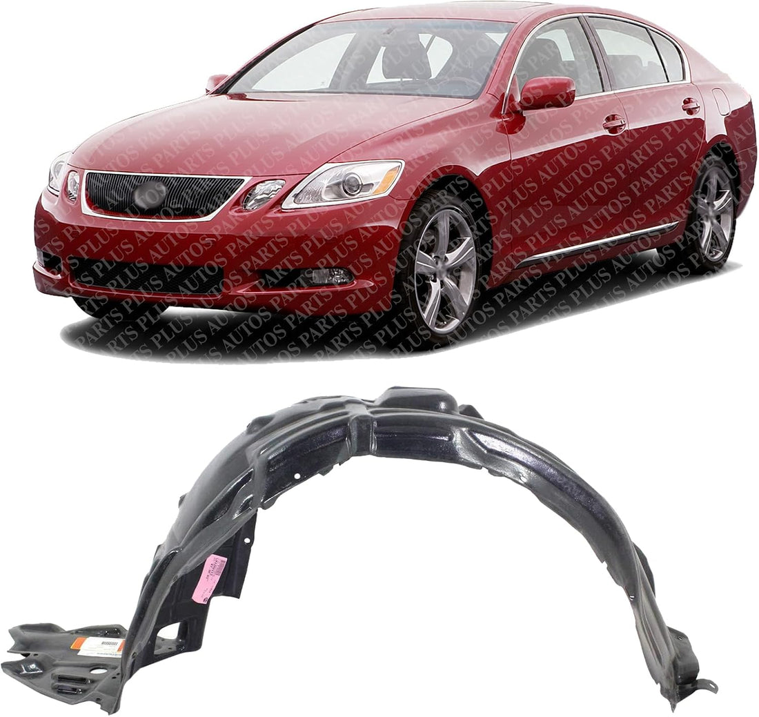 Front Fender Liner Left Driver Side Direct Replacement Compatible with 2006 Lexus GS300 / 2006-2007 GS430 / 2007 GS350 / GS450h LX1250113 5380630090