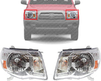 Set Of 2 Front Head Lights Assembly Left Driver & Right Passenger Side Direct Replacement Compatible With 2005-2011 Toyota Tacoma TO2502157 TO2503157 TO2502181 TO2503181
