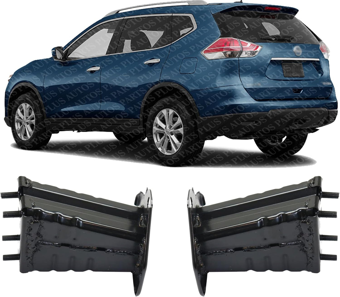 Set Of 2 Rear Bumper Bracket Steel Left Driver & Right Passenger Side Direct Replacement Compatible With 2014-2020 Nissan Rogue NI1167118 NI1166118 H52104BAMA H52114BAMA