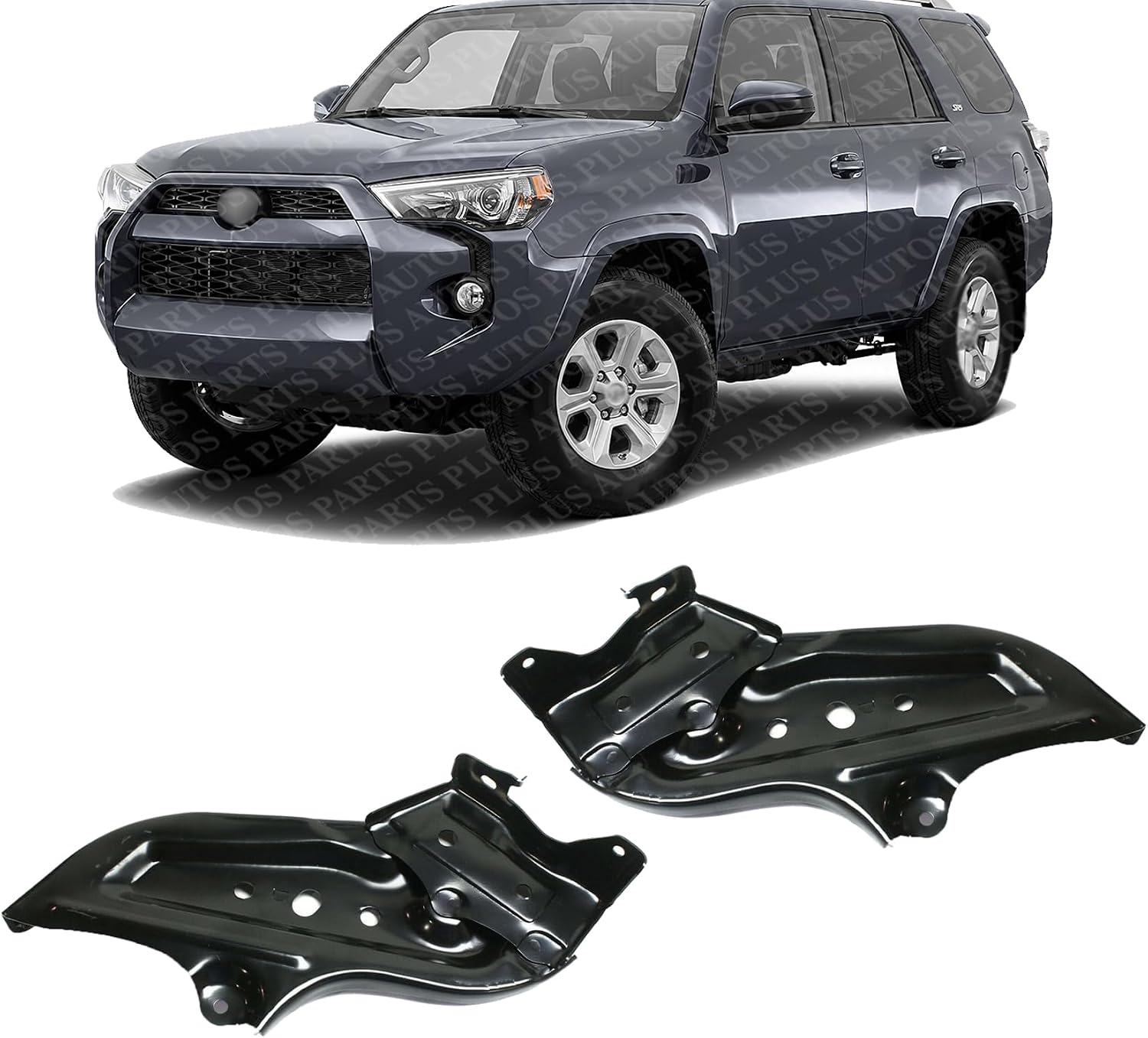 Set Of 2 Front Bumper Support Bracket Steel Left Driver & Right Passenger Side Direct Replacement Compatible With 2014-2023 Toyota 4Runner TO1042125 TO1043125 5210235100 5210335110