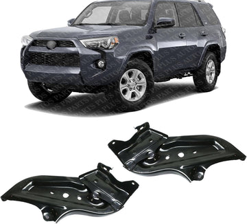 Set Of 2 Front Bumper Support Bracket Steel Left Driver & Right Passenger Side Direct Replacement Compatible With 2014-2023 Toyota 4Runner TO1042125 TO1043125 5210235100 5210335110