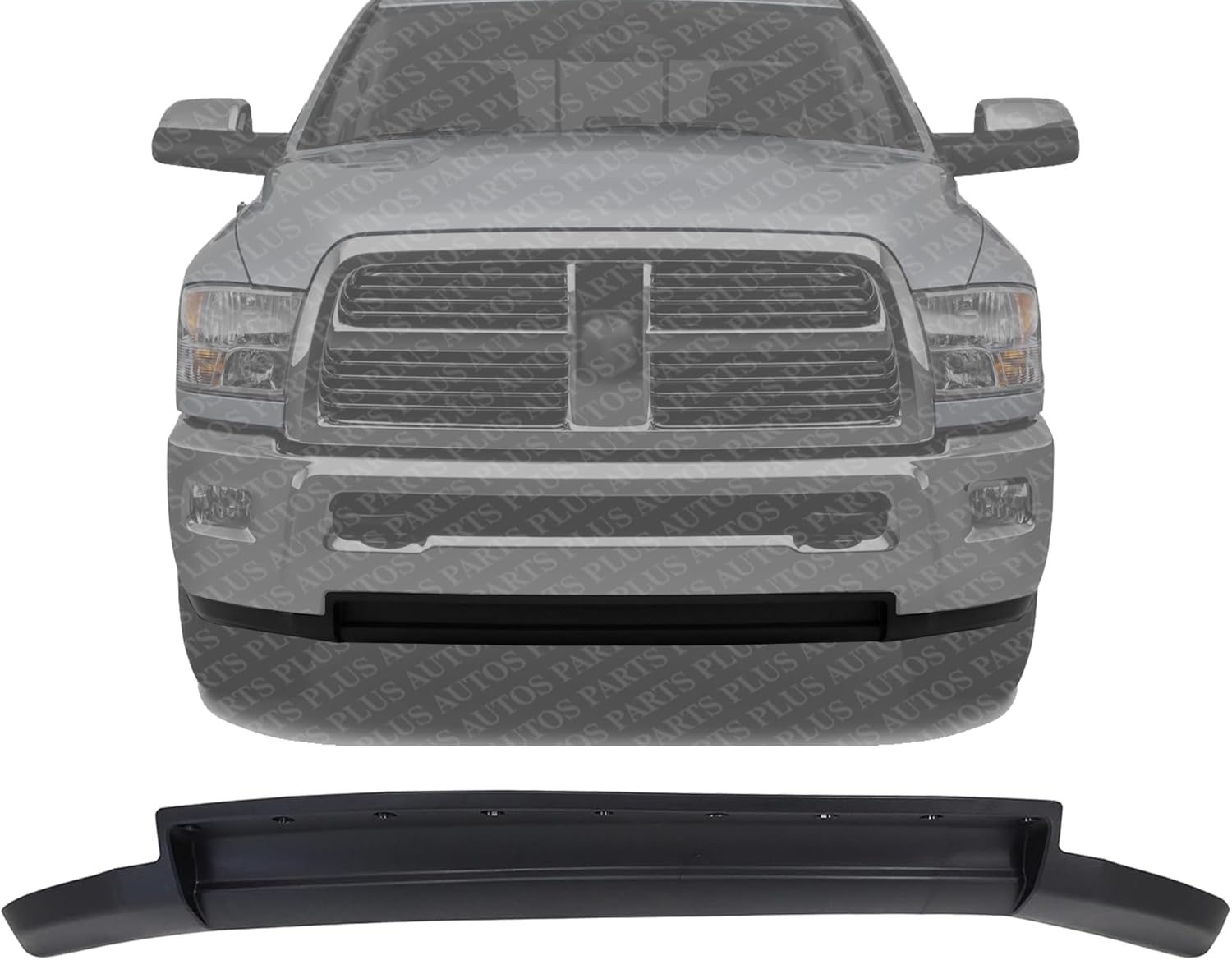 Front Lower Valance Air Dam Textured Plastic Direct Replacement Compatible with 2010-2012 Ram 2500/2010-2013 3500 CH1090140 68045707AA