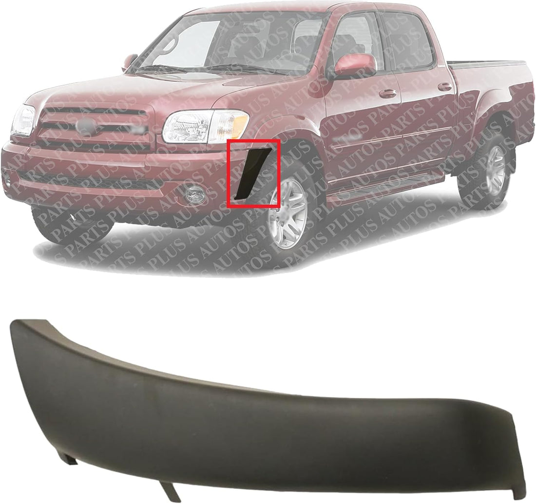 Front Bumper End Extension Textured Left Driver Side Direct Replacement Compatible with 2000-2006 Toyota Tundra To1004172 521130c901