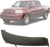 Front Bumper End Extension Textured Left Driver Side Direct Replacement Compatible with 2000-2006 Toyota Tundra To1004172 521130c901