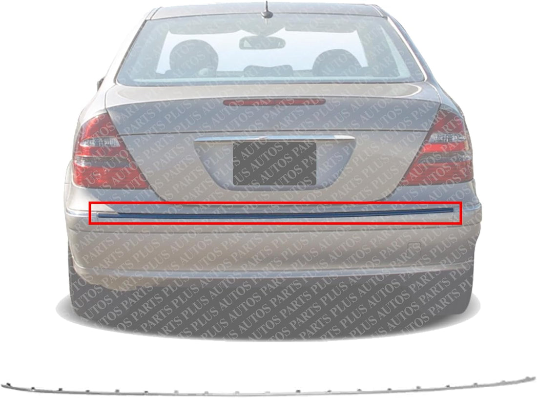 Rear Bumper Center Molding Chrome Direct Replacement Compatible With 2003-2006 Mercedes Benz E-Class 211885022164