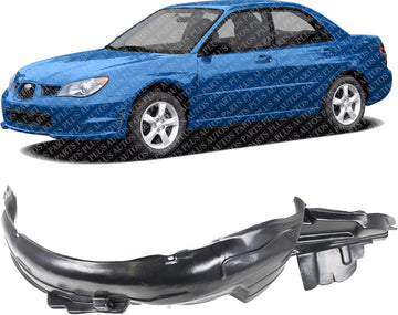 Front Fender Liner Left Driver Side Direct Replacement Compatible With 2006-2007 Subaru Impreza SU1248115 59110FE151