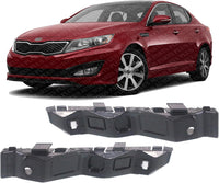 Set Of 2 Front Bumper Bracket Plastic Left Driver & Right Passenger Side Direct Replacement Compatible With 2012-2013 Kia Optima KI1043106 KI1042106 865144C000 865134C000