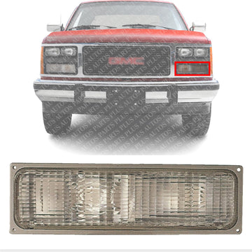 Front Signal Lamp Lens & Housing Left Driver Side Direct Replacement Compatible With 1990-1993 Chevrolet And GMC C/K Series GM2520108 5975423