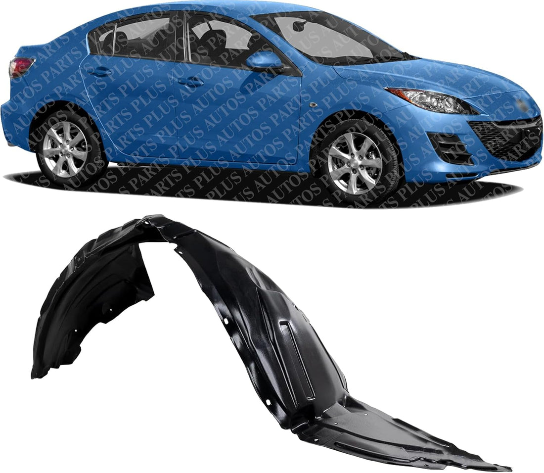Front Fender Liner Right Passenger Side Direct Replacement Compatible With 2010-2011 Mazda 3 MA1249138 BBP356130G