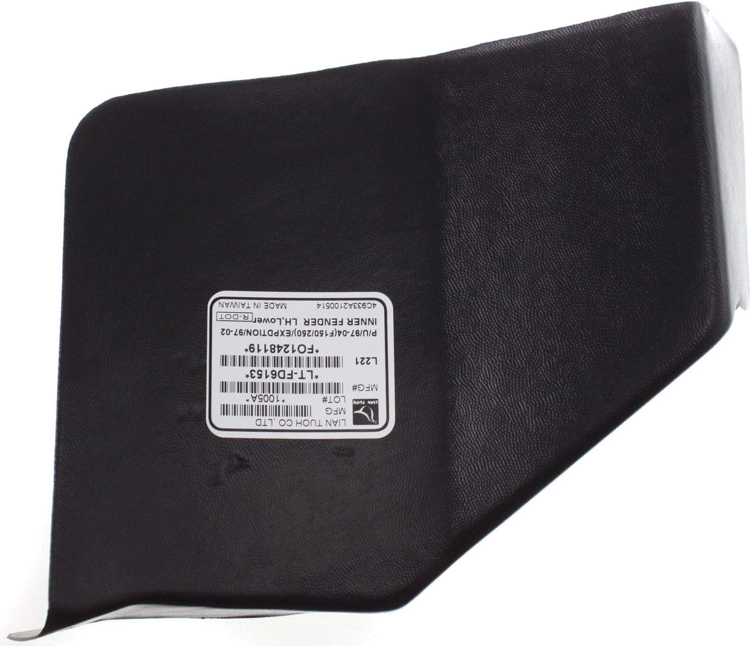 Front Lower Section Fender Liner Left Driver Side Direct Replacement Compatible With 1997-2004 Ford F-Series FO1248119 F75Z16103AA
