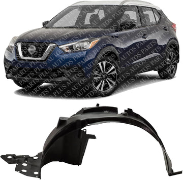 Front Fender Liner Left Driver Side Direct Replacement Compatible With 2018-2020 Nissan Kicks NI1248174 638435RL0A