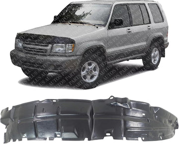 Front Fender Liner Left Driver Side Direct Replacement Compatible With 1992-2002 Isuzu Trooper IZ1248102 8971038493