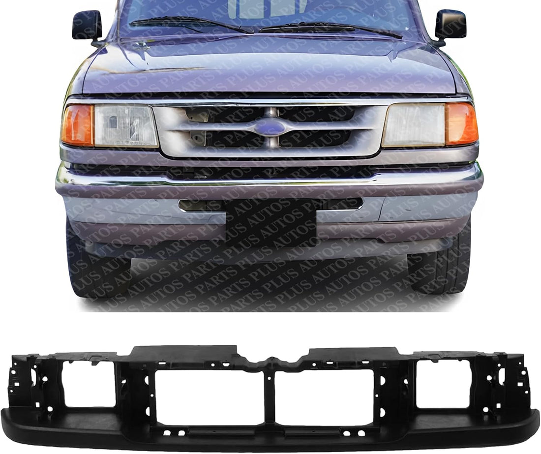 Front Grille Mounting Header Panel ABS Plastic Direct Replacement Compatible With 1993-1997 Ford Ranger FO1220193 F67Z8190AA