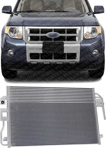 Front AC Condenser Aluminum Core Direct Replacement Compatible With 2009-2012 Ford Escape / 2009-2011 Mercury Mariner/Mazda Tribute FO3030222 9L8Z19712A