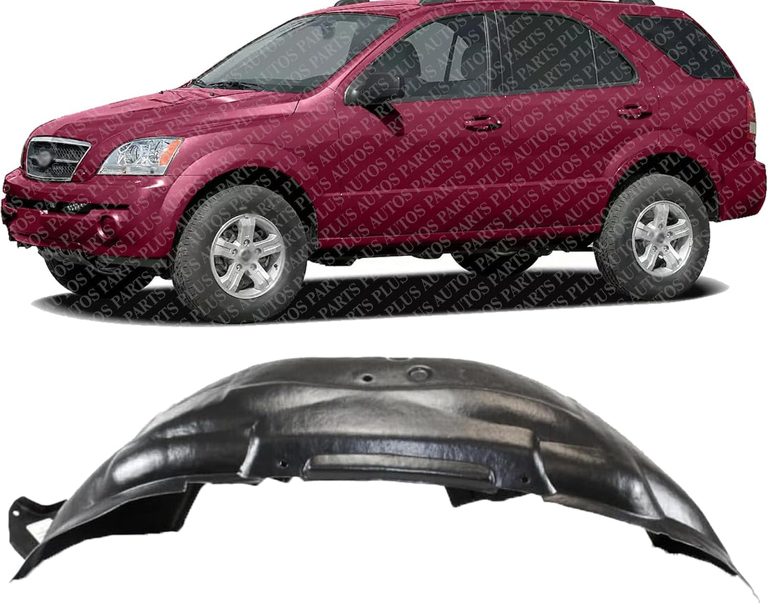 Front Fender Liner Left Driver Side Direct Replacement Compatible With 2003-2006 Kia Sorento KI1250107 868113E002