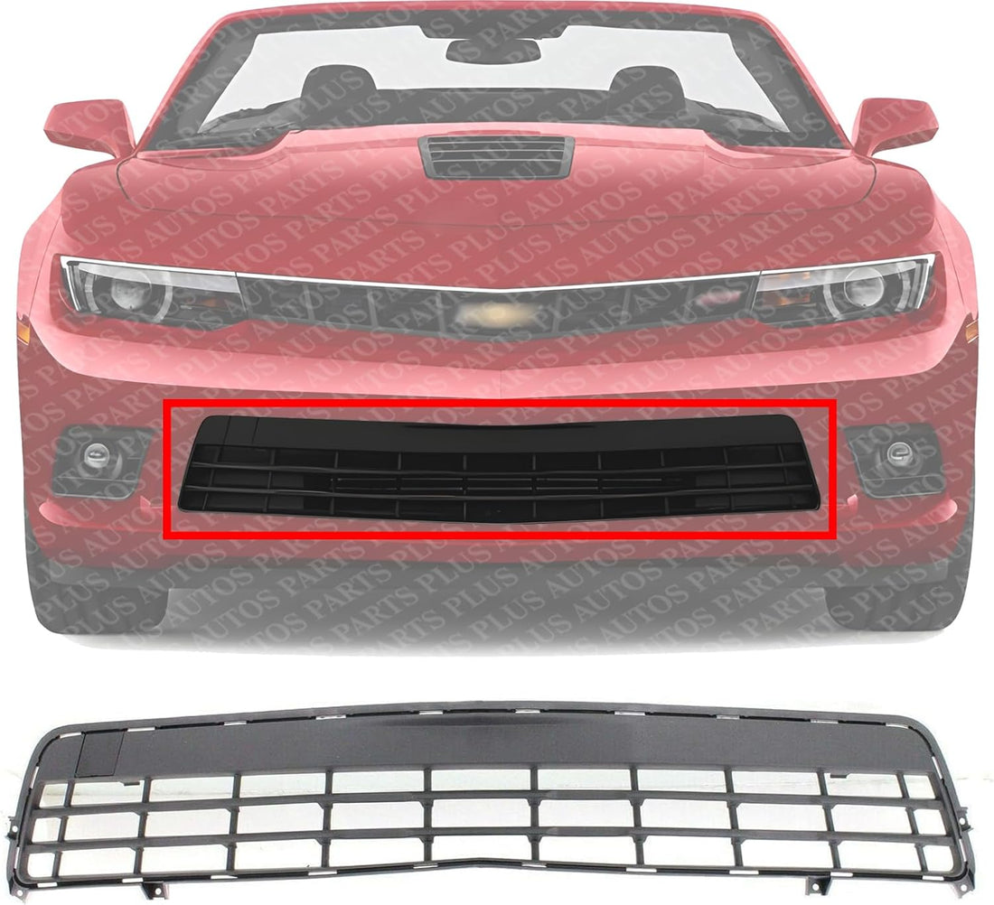 AUTOS PARTS PLUS Front Bumper Lower Grille Primed Direct Replacement Compatible With 2014-2015 Chevrolet Camaro SS / Z28 GM1036165 22829524