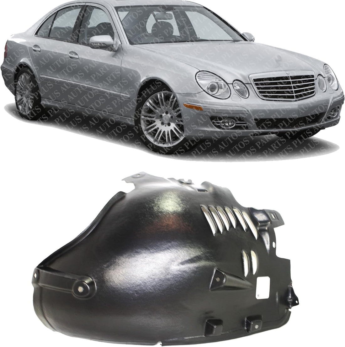 Front Section Fender Liner Right Passenger Side Direct Replacement Compatible With 2006-2009 Mercedes Benz E350 MB1249151 2116983030