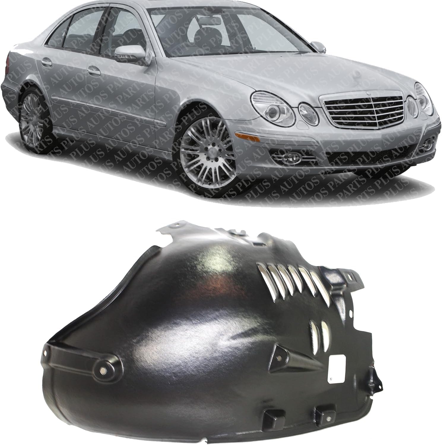 Front Section Fender Liner Right Passenger Side Direct Replacement Compatible With 2006-2009 Mercedes Benz E350 MB1249151 2116983030