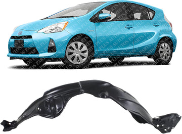 Front Fender Liner Left Driver Side Direct Replacement Compatible With 2012-2014 Toyota Prius C TO1248185 5387652340