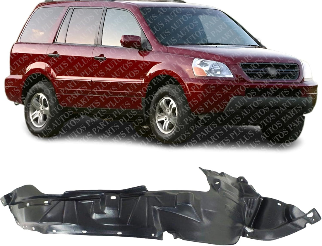 Front Fender Liner Right Passenger Side Direct Replacement Compatible with 2003-2005 Honda Pilot HO1249118 74101S9VA00