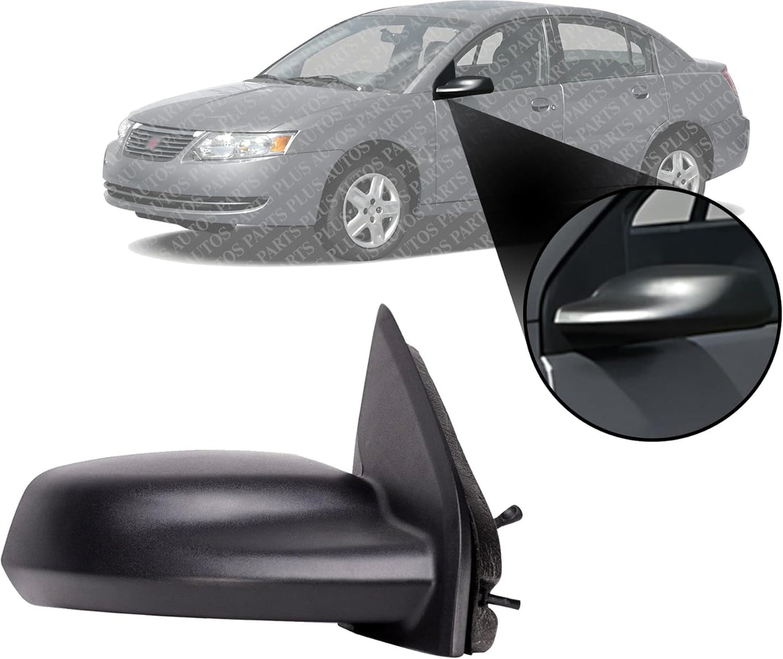 Front Mirror Manual Adjust Non-Heated Textured Right Passenger Side Direct Replacement Compatible With 2003-2007 Saturn Ion GM1321266 22726677