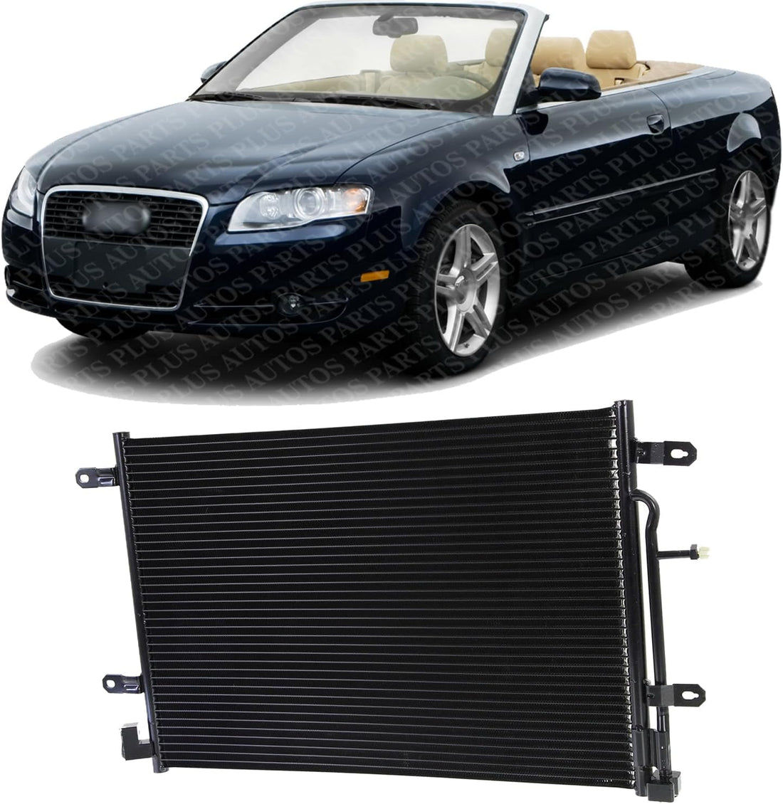 Front A/C Condenser Aluminum Core Direct Replacement Compatible With 2005-2009 Audi A4 AU3030127 8E0260403T