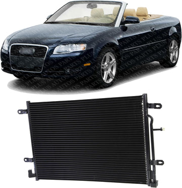 Front A/C Condenser Aluminum Core Direct Replacement Compatible With 2005-2009 Audi A4 AU3030127 8E0260403T