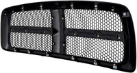 Front Honeycomb Grille Black Paint To Match Direct Replacement Compatible With 2002-2005 Dodge RAM 1500 2500 3500 CH1200331 5GR97DX8AE-PFM