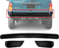 Rear Bumper Face Bar Primed Steel + End Caps Textured Right Passenger And Left Driver Side Direct Replacement Compatible With Jeep Cherokee 1997-1999 CH1102338 CH1105139 CH1104139