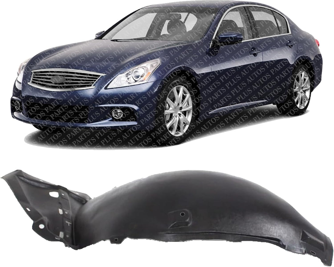 Front Section Fender Liner Left Driver Side Direct Replacement Compatible With 2008-2012 Infiniti EX35 / 2014-2017 QX50 IN1248110 638451BA0A