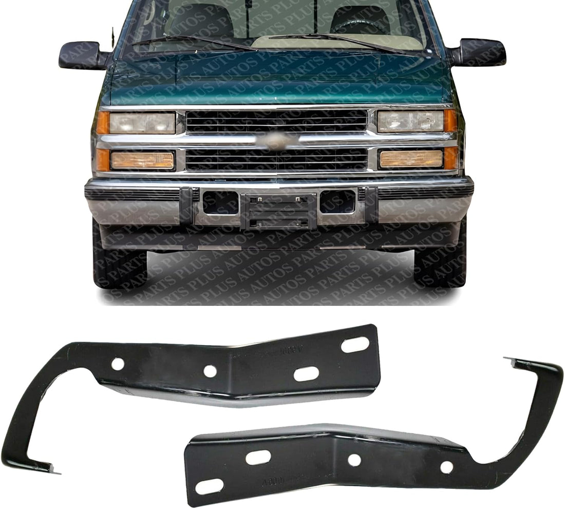 Set of 2 Front Bumper Brace Bracket Steel Right Passenger & Left Driver Side Direct Replacement Compatible With 1988-2000 Chevrolet & GMC C/K Series GM1067117 GM1066117