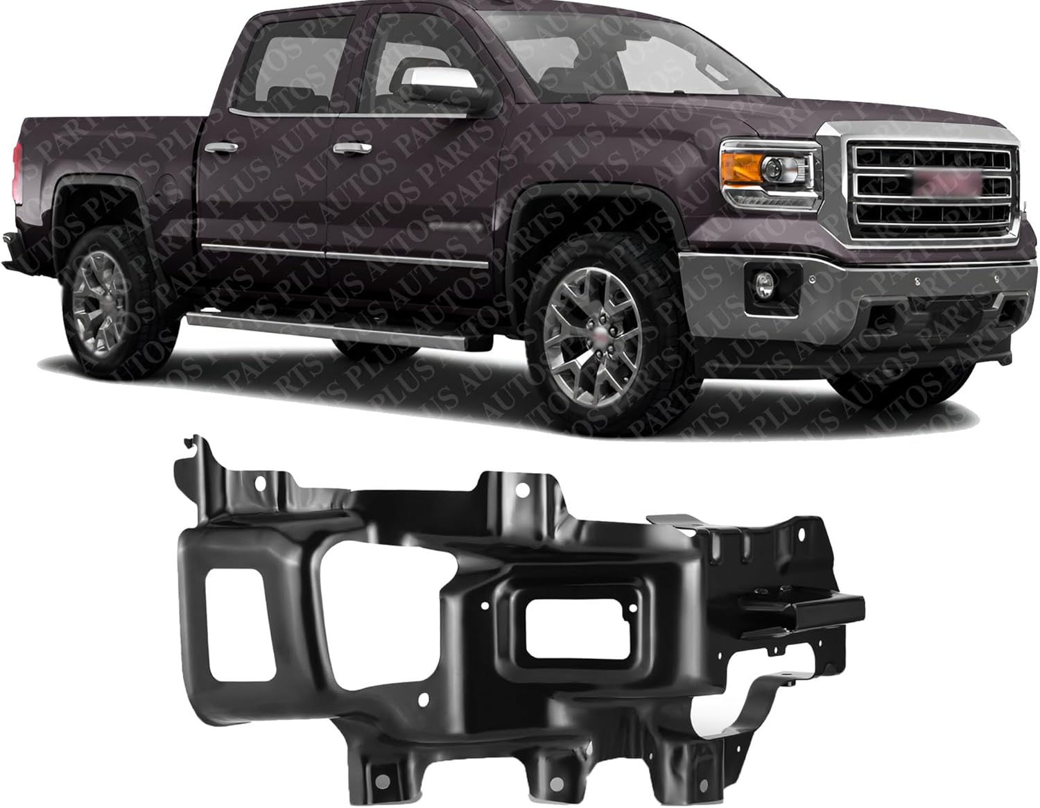 Front Bumper Bracket Right Passenger Side Direct Replacement Compatible With 2014-2015 GMC Sierra 1500 GM1063109 22902346