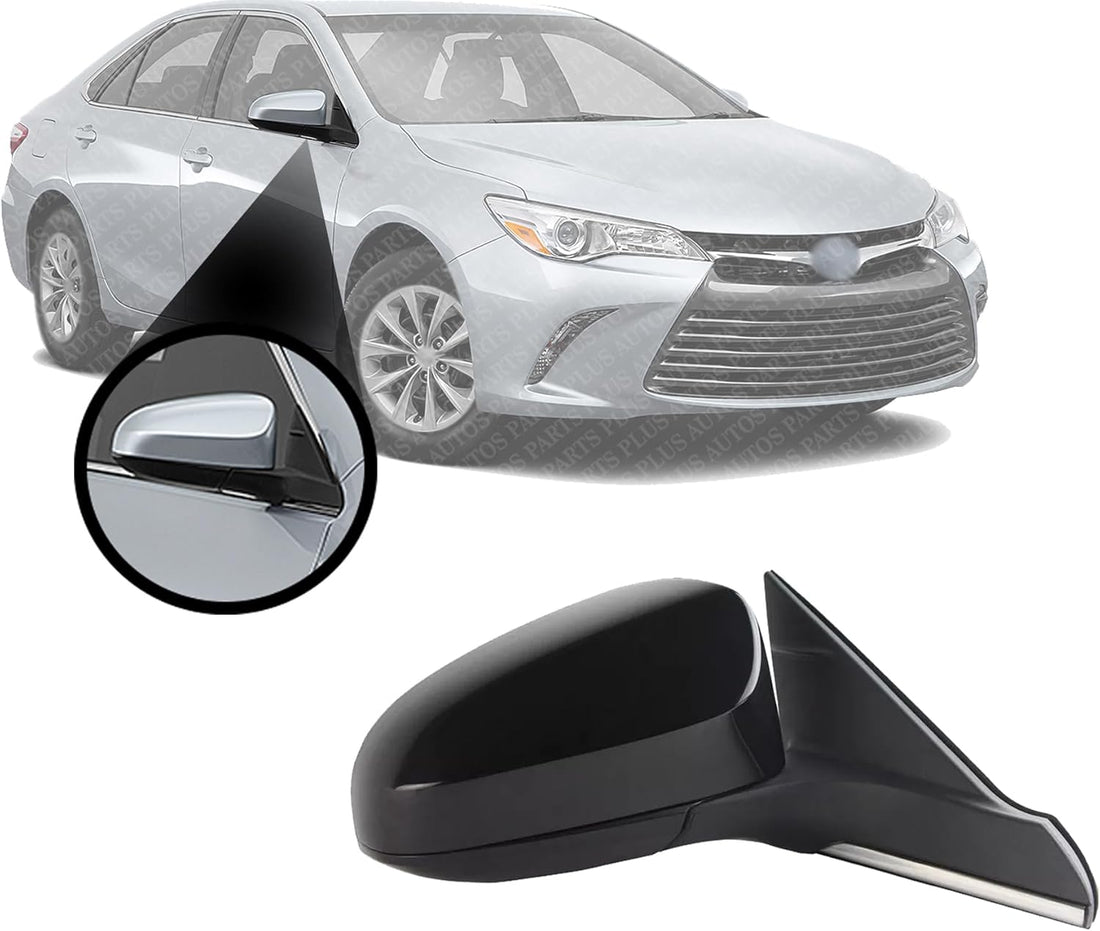 Front Power Mirror Manual Folding Primed Right Passenger Side Direct Replacement Compatible With 2015 Toyota Camry TO1321320 8790106040