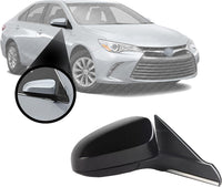 Front Power Mirror Manual Folding Primed Right Passenger Side Direct Replacement Compatible With 2015 Toyota Camry TO1321320 8790106040