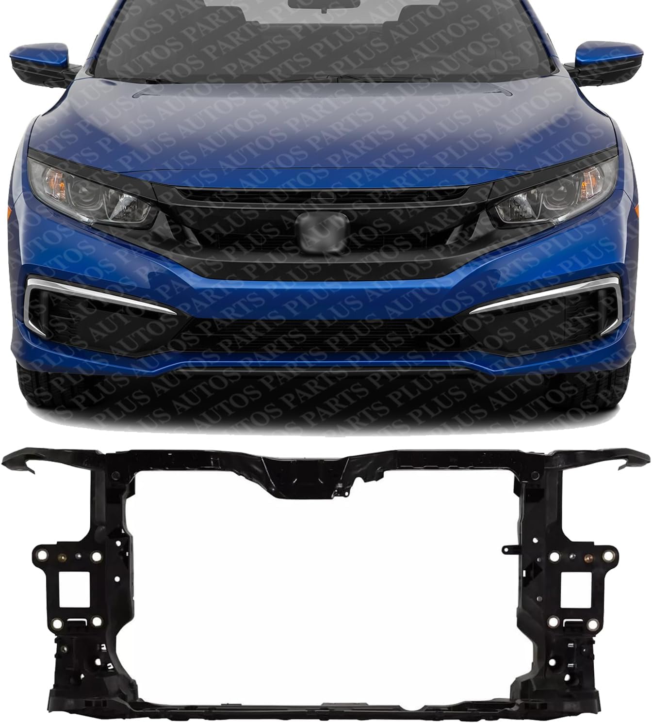 Front Radiator Support Direct Replacement Compatible With 2019-2021 Honda Civic HO1225211 71410TBAA31