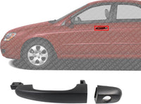 Front Exterior Door Handel + Cover Primed Left Driver Side Direct Replacement Compatible with 2004-2009 Kia Spectra KI1310118 KI1310121 826502F000-PFM 826702F000