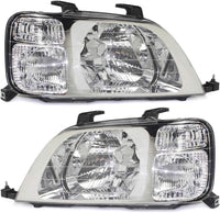 Set Of 2 Front Headlight Lens And Housing Halogen Right Passenger & Left Driver Side Direct Replacement Compatible With 1997-2001 Honda CR-V HO2502112 HO2503112 33151S10A01