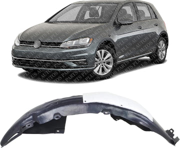 Front Fender Liner Rear Section Left Driver Side Direct Replacement Compatible With 2018-2021 Volkswagen Golf / 2015-2020 e-Golf VW1248146 5G0805969P