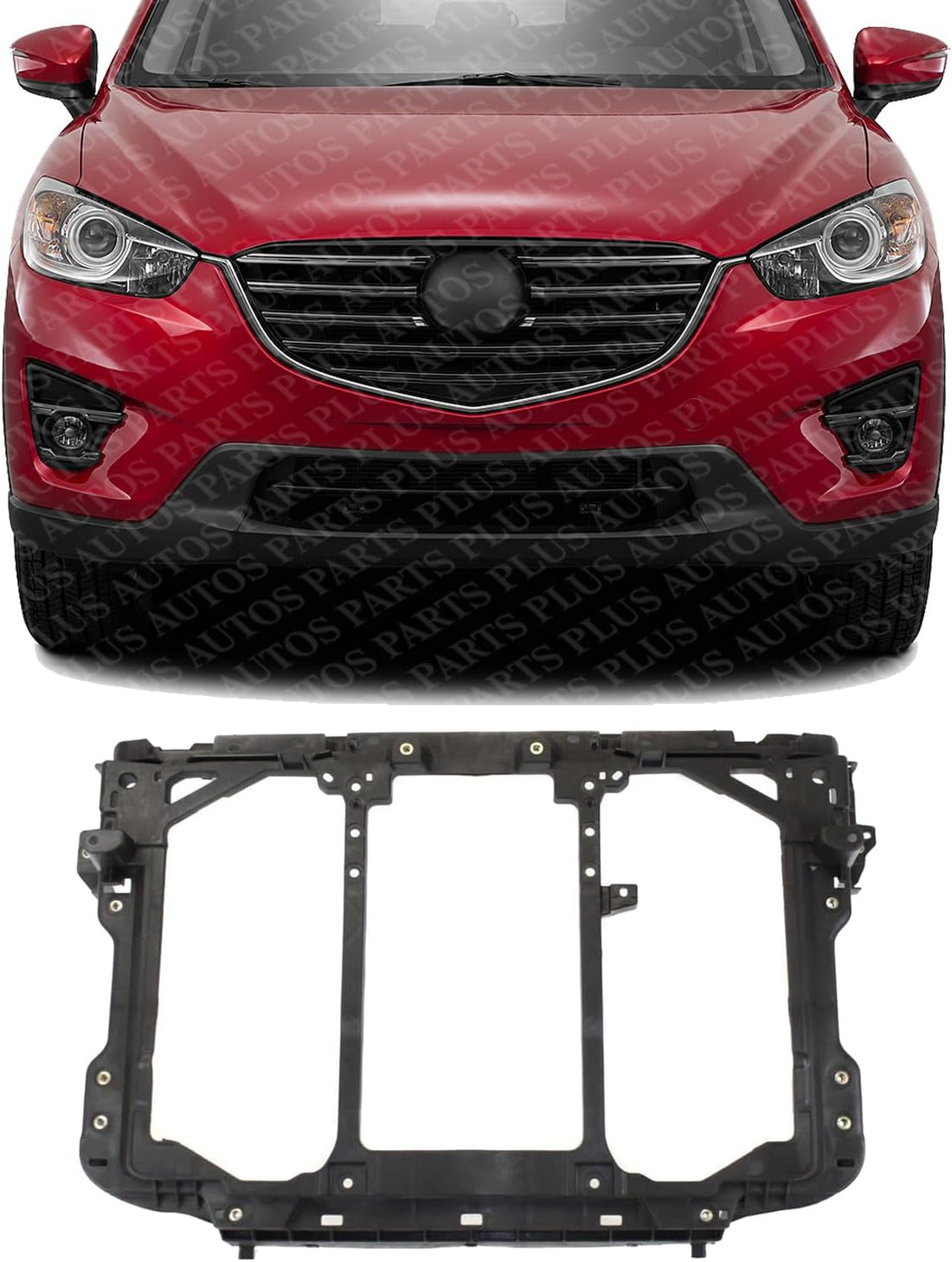 Front Radiator Support Assembly Plastic Direct Replacement Compatible With 2013-2016 Mazda CX-5 MA1225145 KD5353110A