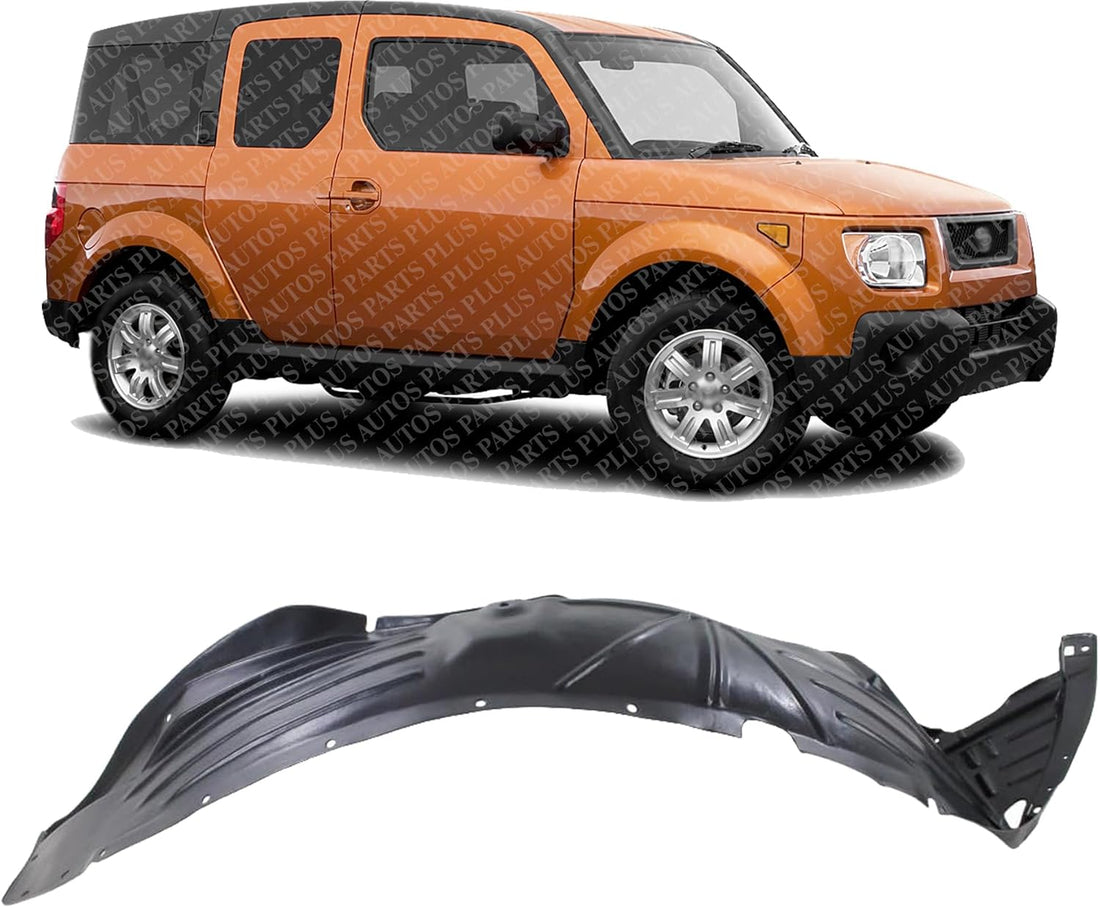 Front Fender Liner Right Passenger Side Direct Replacement Compatible with 2003-2008 Honda Element HO1249123 74101SCVA00