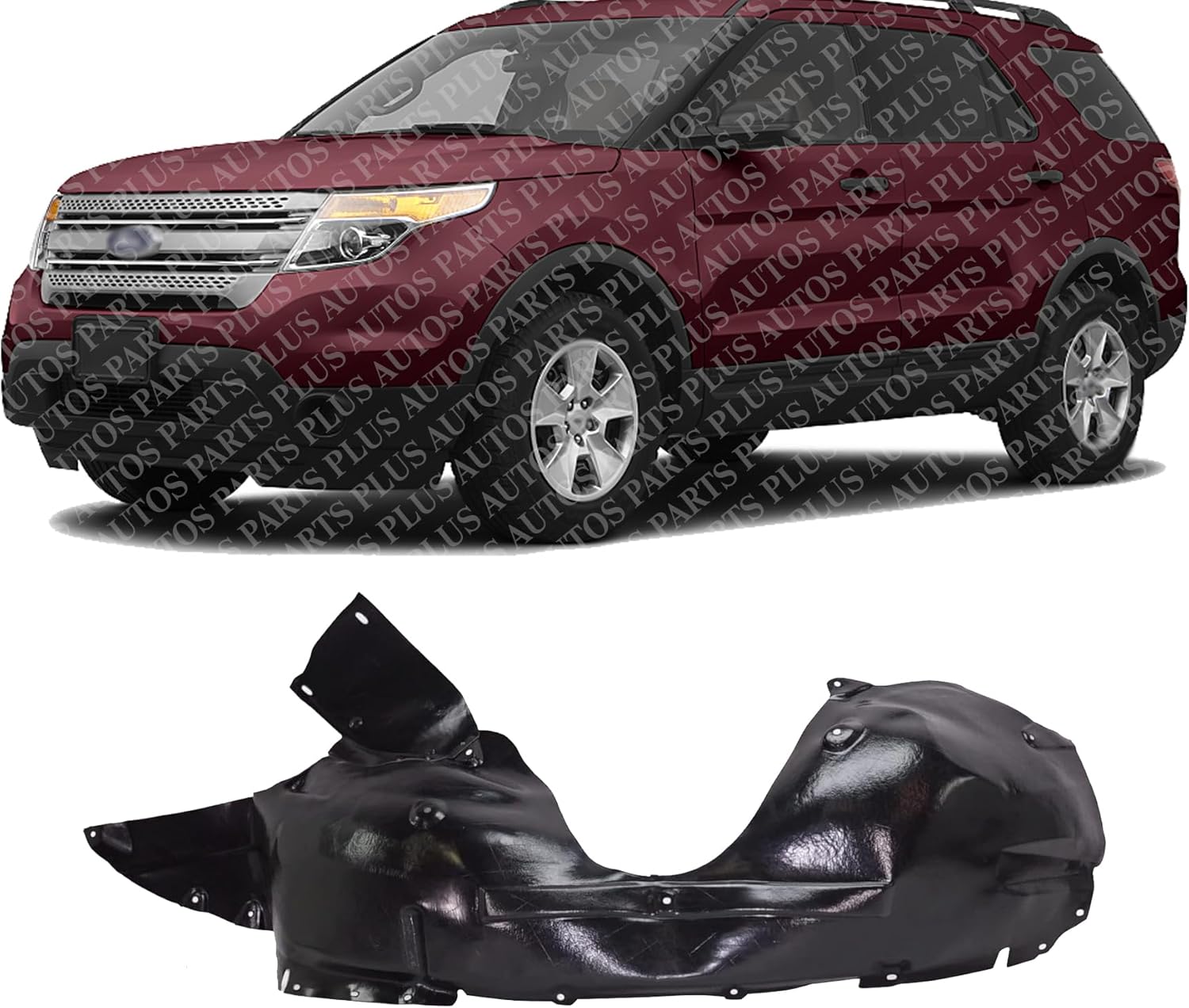 Front Fender Liner Left Driver Side Direct Replacement Compatible With 2011-2015 Ford Explorer / 2013-2015 Police Interceptor Utility FO1248149 BB5Z16103E
