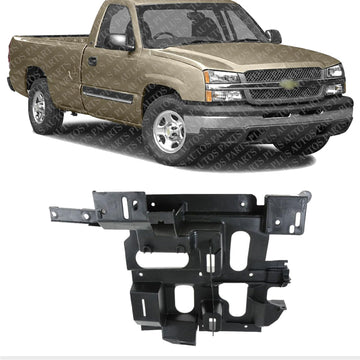Front Head Light Support Bracket Right Passenger Side Direct Replacement Compatible with 2002-2006 Chevrolet Avalanche 1500 / 2003-2006 Silverado 2500HD 3500 GM1221131 15798922