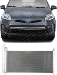 Front AC Condenser Aluminum Core Direct Replacement Compatible With 2010-2015 Toyota Prius / 2012-2015 Plug-In / 2011 Lexus CT200h TO3030316 8846047150